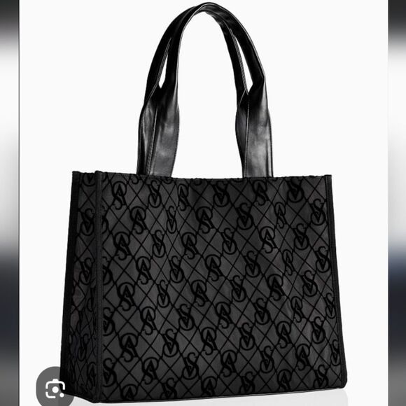 EUC Victoria Secret Black Mesh Tote - Picture 1 of 6